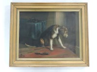 Lot 334 - After Edwin Landseer
'SUSPENSE'
Signed with monogram and dated 1908 l.l.
