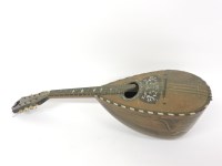 Lot 127 - A Florentine tortoiseshell and mother of pearl inlaid mandolin