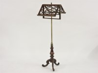 Lot 401 - A 19th century rosewood and gilt brass duet music stand
