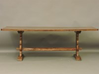 Lot 414 - A 19th century oak refectory table