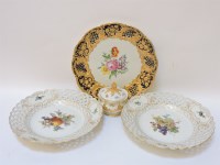 Lot 124 - A pair of Meissen porcelain plates