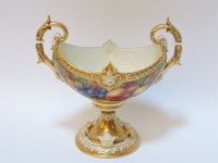 Lot 178 - A Royal Worcester navette shaped sweetmeat dish
