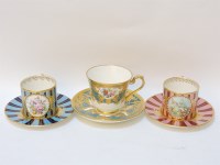 Lot 179 - Three Lynton porcelain cups and saucers