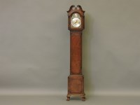 Lot 505 - A reproduction burr walnut grandmother clock