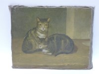 Lot 357 - English School
TWO CATS
Oil on canvas laid on board
20 x 25cm