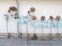 Lot 537 - A group of hand made sunflowers