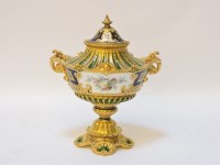 Lot 174 - A Royal Crown Derby porcelain urn and cover