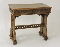 Lot 483 - A Gothic Revival walnut side table