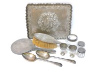 Lot 32 - A silver dressing table tray