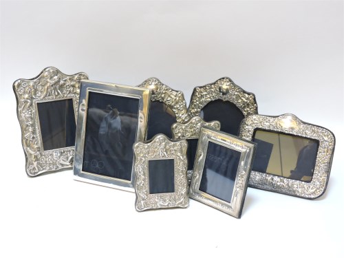 Lot 33 - Eight modern silver photo frames