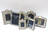 Lot 33A - Eight modern silver photo frames
