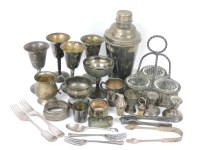 Lot 36 - A small collection of silver and plated items