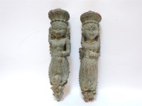 Lot 238 - A pair of carved wooden Eastern architectural elements