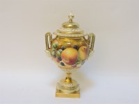 Lot 176 - A Royal Worcester porcelain urn