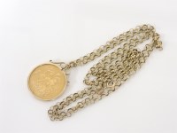 Lot 9 - An 1893 full sovereign pendant