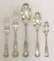 Lot 158 - A composite collection of William IV/Victorian silver king's pattern flatware