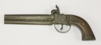 Lot 102 - A double barrelled percussion pistol