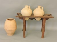 Lot 437 - A pair of Spanish clay water jugs