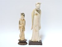 Lot 145 - A 19th century Chinese ivory figure of an immortal