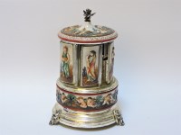 Lot 245 - A Capodimonte musical cigar dispenser