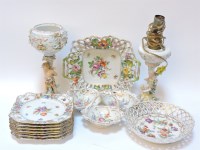 Lot 280 - A collection of Dresden porcelain