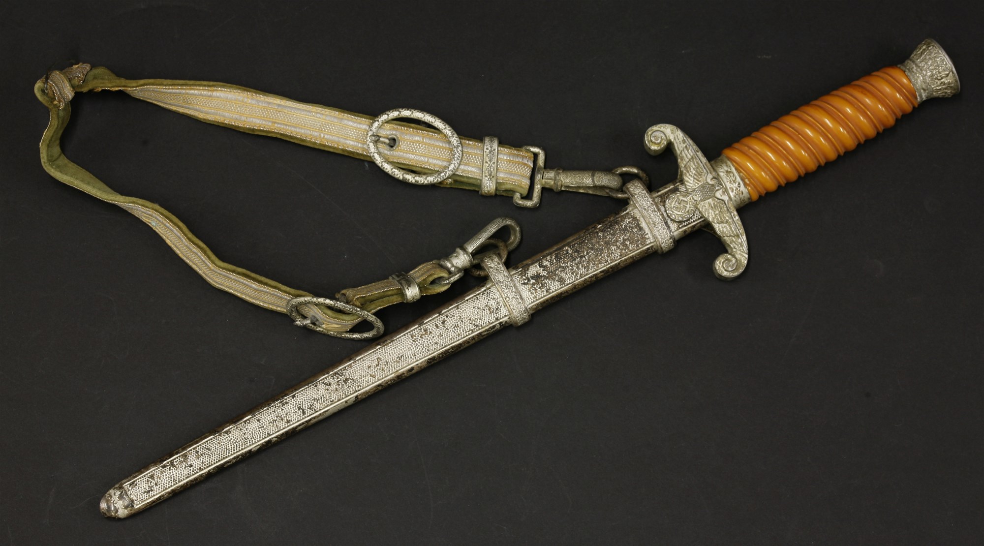 Dutch Officers Dagger Lot 96 - A WWII Nazi German officer's dagger