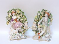 Lot 311 - A pair of Samson porcelain bocage figures