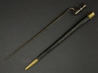 Lot 181A - A British Brown Bess bayonet in leather scabbard