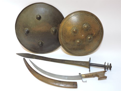 Lot 154 - Two talwar curved swords