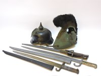 Lot 206 - Three bayonets and scabbards