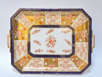 Lot 249 - A 19th century Wedgwood porcelain rectangular tray