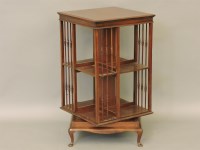 Lot 410 - A mahogany revolving bookcase