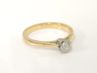 Lot 30 - A gold single stone diamond ring