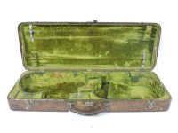 Lot 315 - An early 20th century crocodile skin double violin case