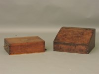 Lot 343 - A 19th century oak writing slope