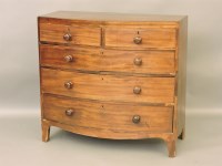 Lot 474 - A George III bow front chest