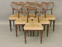 Lot 429 - A set of six Victorian mahogany dining chairs