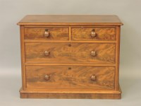 Lot 425 - A Victorian mahogany chest of two short and two long drawers