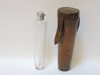 Lot 125 - A silver huntsman's flask