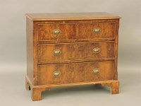 Lot 421 - A yew wood chest of drawers