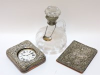 Lot 90 - A silver mounted glass decanter