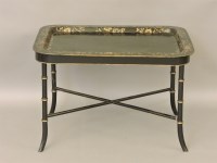 Lot 423 - A mid 19th century papier mâché tray