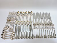 Lot 112 - A canteen of silver plated flatware