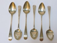 Lot 77 - A set of six Georgian Scottish spoons