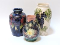 Lot 157 - Three Moorcroft vases