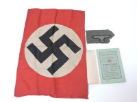 Lot 105A - A WWII swastika flag taken from a tank