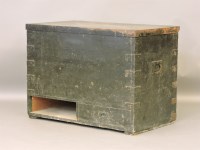 Lot 508 - A 19th century black painted pine silver chest