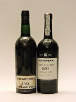 Lot 50 - Assorted Cockburn's to include one bottle each: 1963 (bottom neck); Quinta do Tua