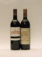 Lot 252 - Assorted Red Bordeaux to include on bottle each: Château Pichon Longueville Baron