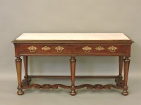 Lot 477 - An 18th century and later Continental rosewood and marble topped sideboard